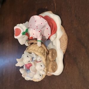 Vintage Fitz & Floyd Holiday Hamlet Nanny Rabbit